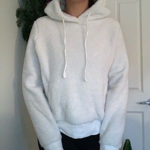 White Fluffy Sweatshirt